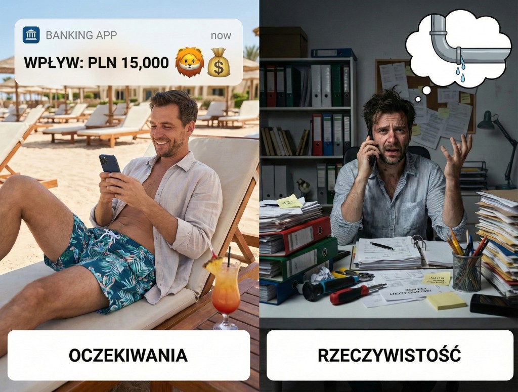 Dochód pasywny z nieruchomości to mit. Witaj na swoim drugim etacie (chyba że masz na to system)
